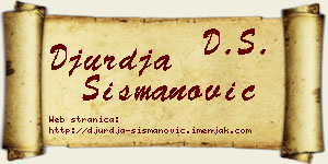 Đurđa Šišmanović vizit kartica